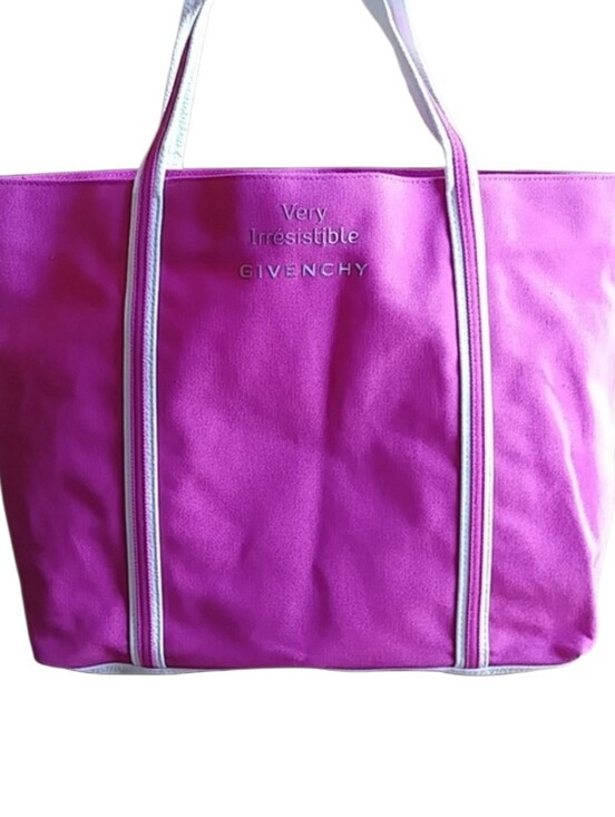 Givenchy Handbags - Givenchy pink canvas tote shoulder purse travel shopping beach bag